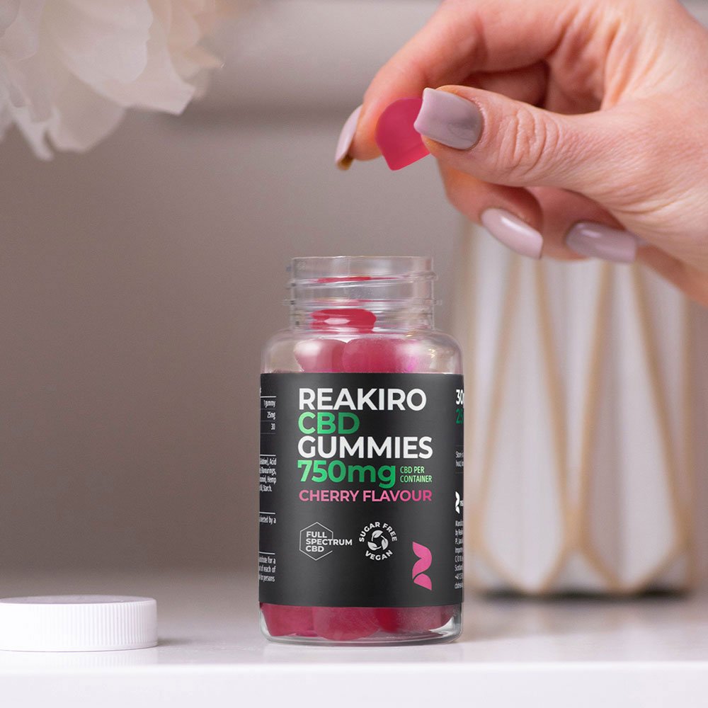 CBD Vegan Gummies 750mg 30pcs - Cherry Flavour - Image 3