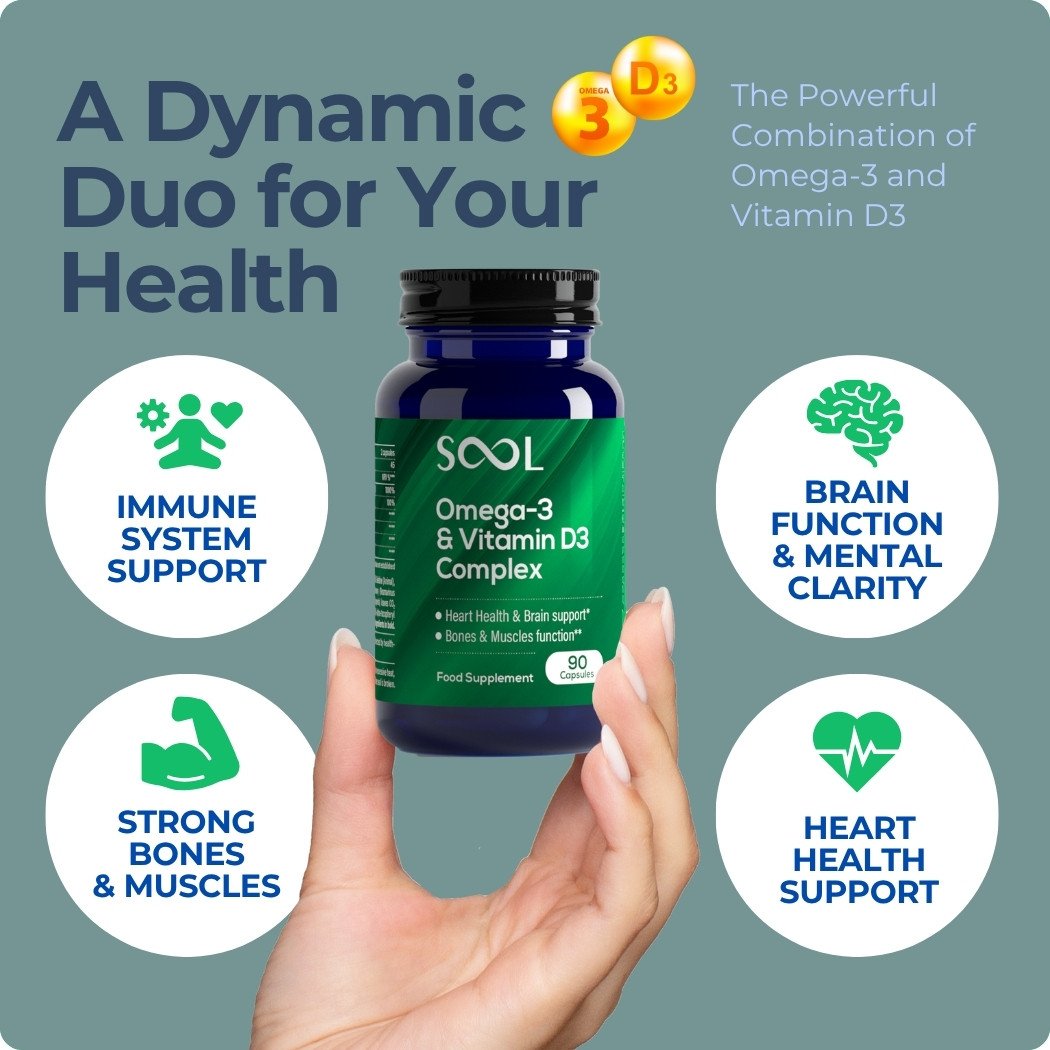 Omega-3 & Vitamin D3 Complex Soft Gel Capsules 90pcs - Image 2