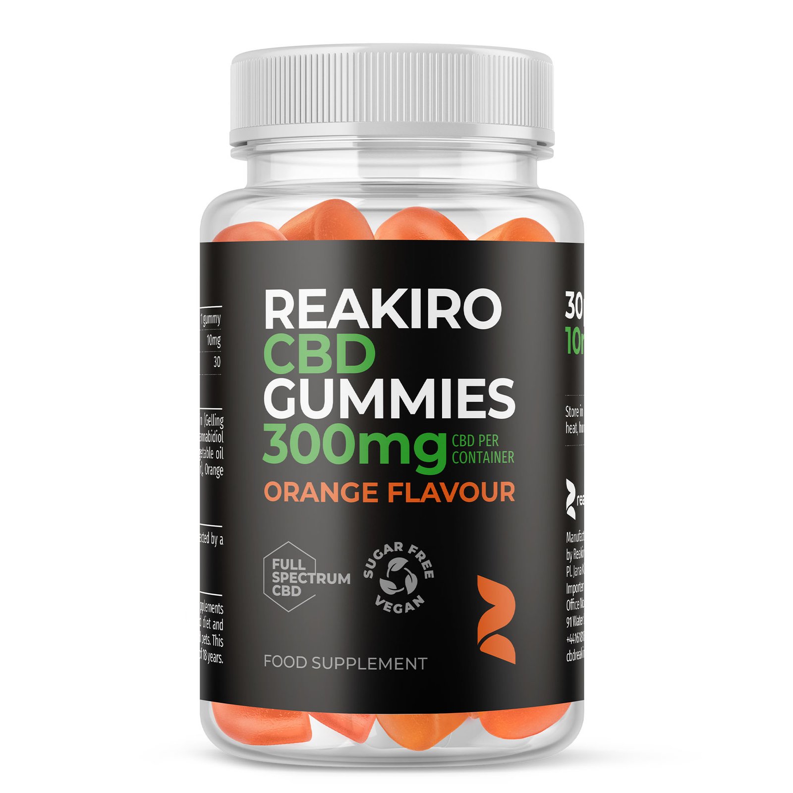 CBD Vegan Gummies 300mg 30pcs - Orange Flavour